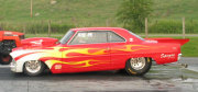 RED 1967 NOVA Drag Car with flames